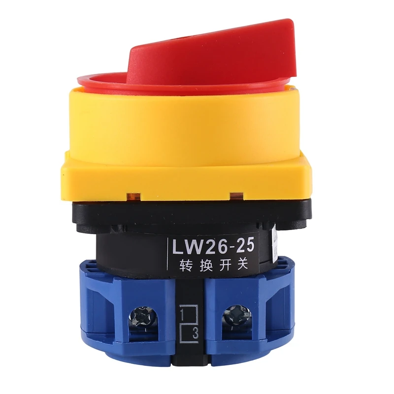 25A Isolator สวิทช์เปลี่ยนสวิทช์อุปกรณ์เสริมส่วนประกอบ 2 ตําแหน่ง Universal Cam ตัวเลือก Latching สวิทช์ 550V 25A