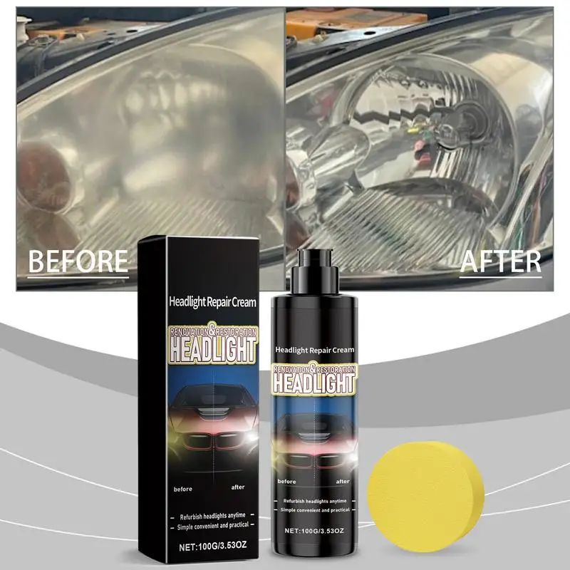 

Car Headlight Restoration Head Light Cleaner Restorer & Renovation Kit Headlight Lens Polish Repair Headlight Renovation Tool