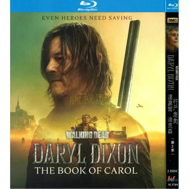 

American Action Horror TV Series The Walking Dead Daryl Dixon Season 1 and 2 BD Blu-ray 4 Disc Set