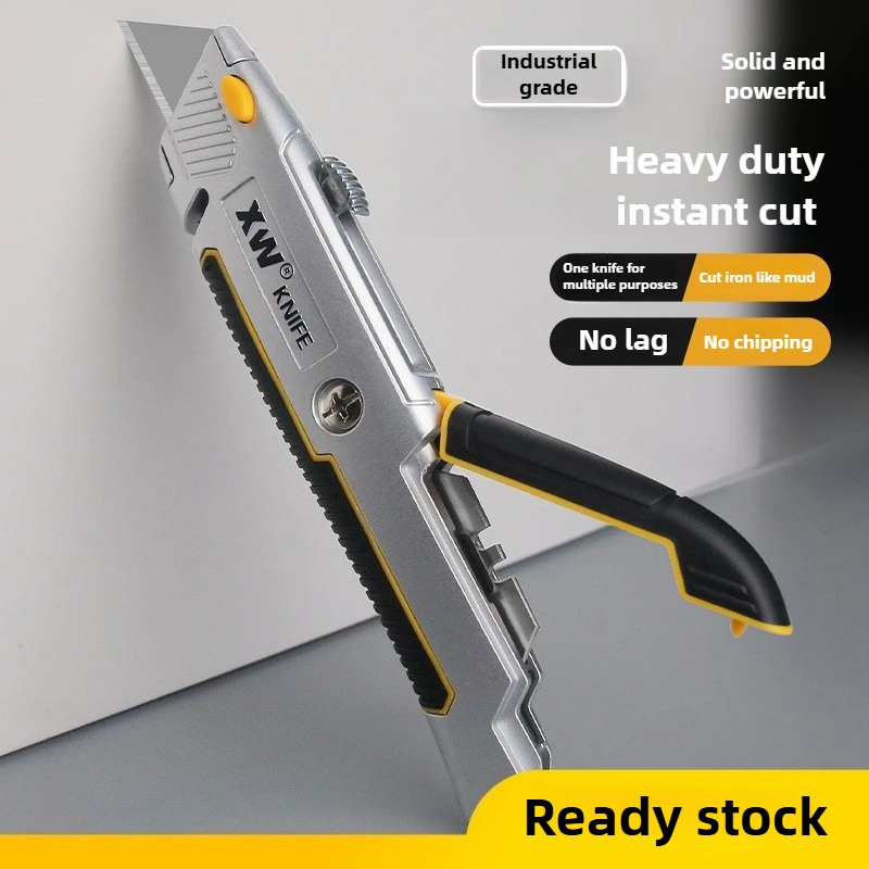 

multifunctional Folding Utility Knife SK5 Heavy Duty Retractable Blade with Built-In Storage Perfect for Cutting Boxes Carton