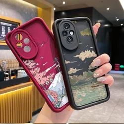 Scenery Aesthetic Mount Fuji Phone Case for Honor Huawei 200 90 Lite Mate 20 Pro Nova 10 SE P20 P30 P40 8X X9 5G Soft Cover Skin