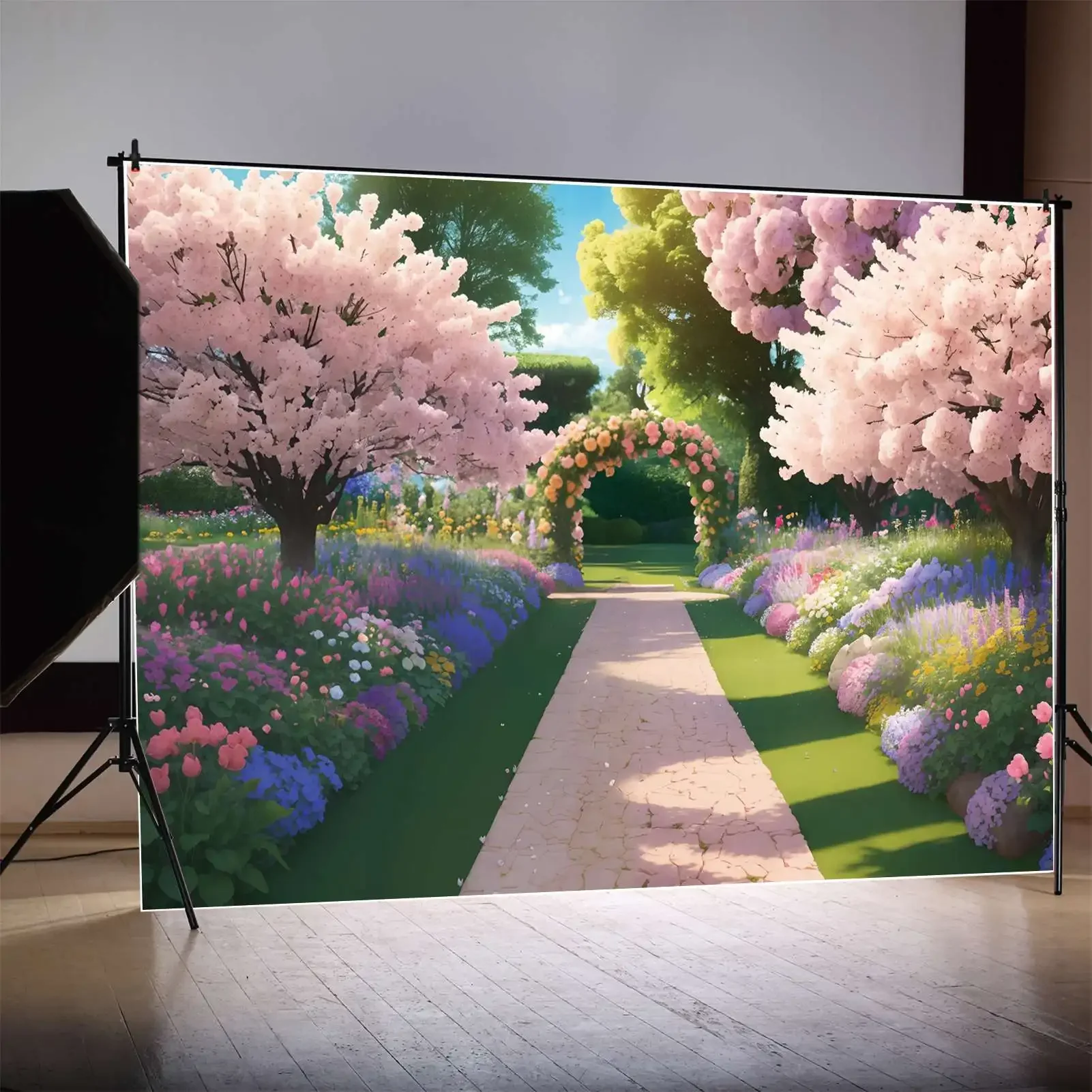 خلفيات مخصصة للتصوير الفوتوغرافي الأزهار ، خلفيات التصوير الفوتوغرافي ، الزهور والأوراق ، كشك صور الأطفال ، ديكور الزفاف