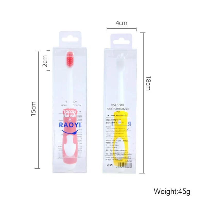 Antibacterial Silk Little Bear Children Toothbrush For Boy And Girl Separately Packaged Superfine Soft Brush Kids Dental Health