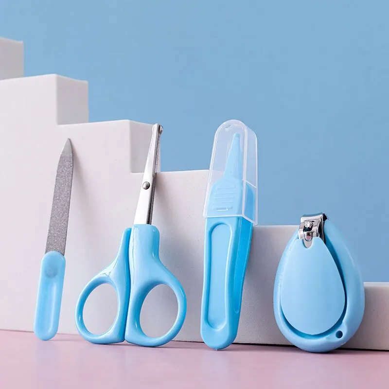 مقص أظافر للأطفال من 4 قطع مجموعة العناية بمقص الأطفال أداة قص أظافر مقاومة للمشبك