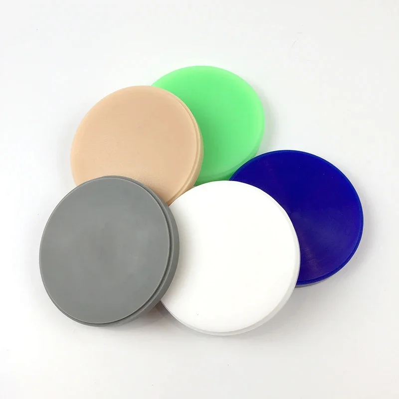 5Pieces OD98*22mm Open System Dental Carving Wax Blocks (Beige, Blue, Gray, Green, White, Dark Green Colors)