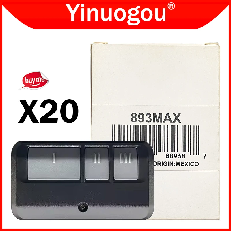 

893MAX 893-LMK Пульт дистанционного управления для электрических ворот совместимый с частотами 315 МГц, 390 МГц, Billion Code, 890MAX, 895MAX, 891LM, 893LM, 951EV, 953EV