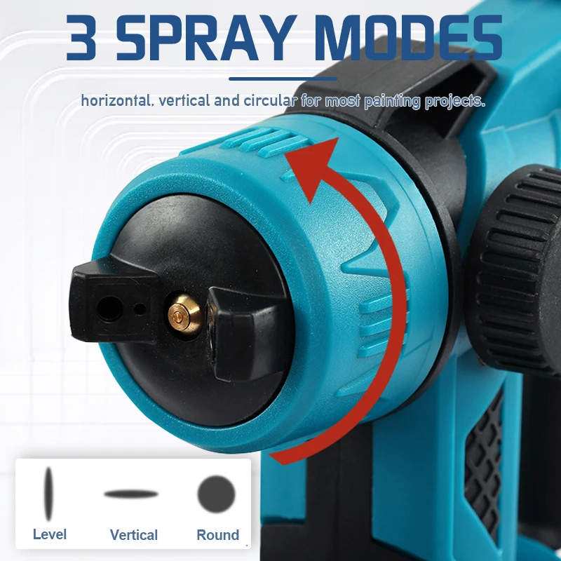 Spray sem fio Pintura Máquina Pulverizador Controle de Fluxo Doméstico Fácil Auto Móveis Aço Compatível Para Makita 18V Bateria
