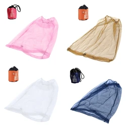 Mosquito Head Net Fine Mesh Insect Netting, Head Net Hat Anti-Mosquitos Mesh Cap R66E