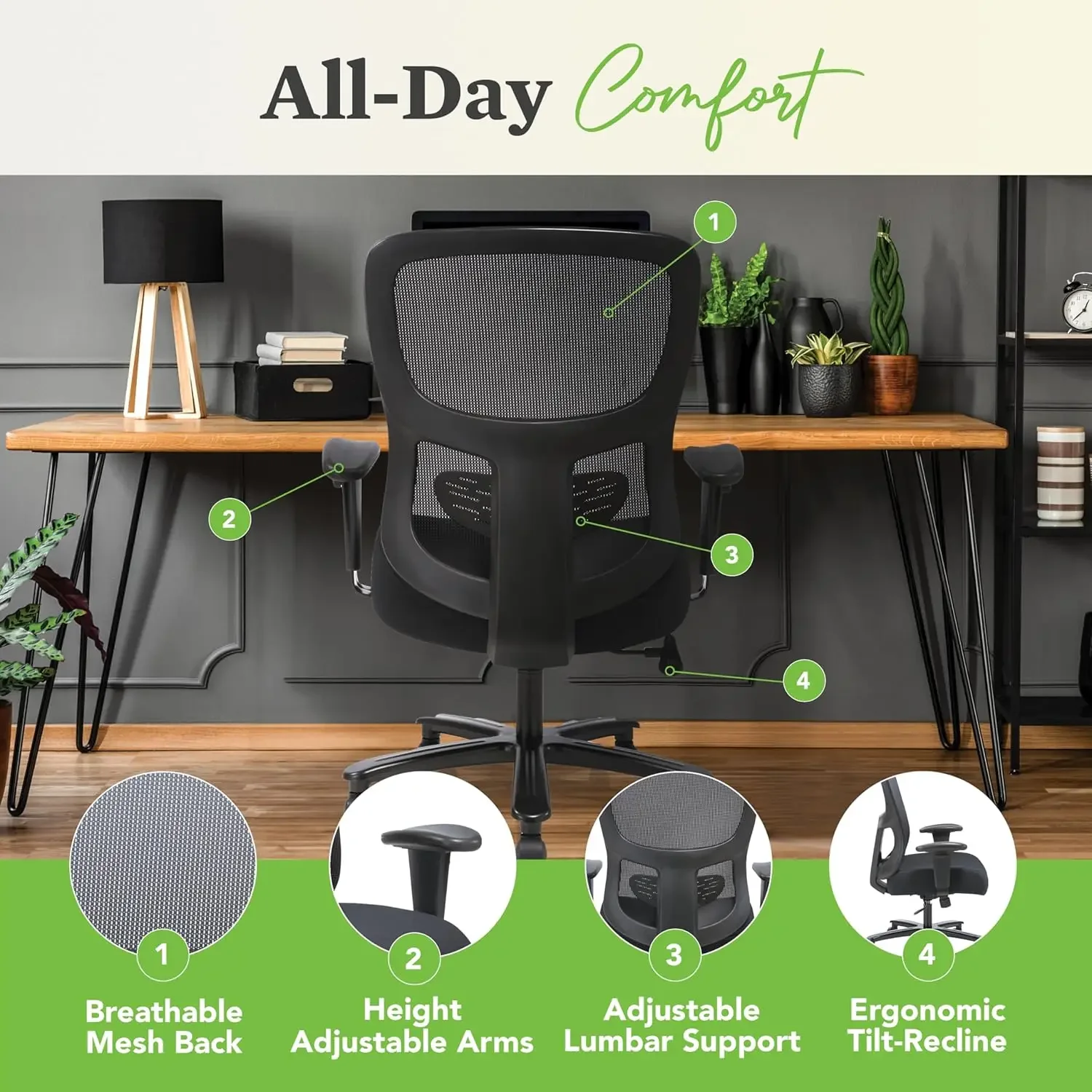 Sedia da ufficio grande e alta HON lesbiche, sedia da ufficio ergonomica con schienale in rete, supporto lombare, sedie da scrivania per l'home Office, 400 libbre Max,