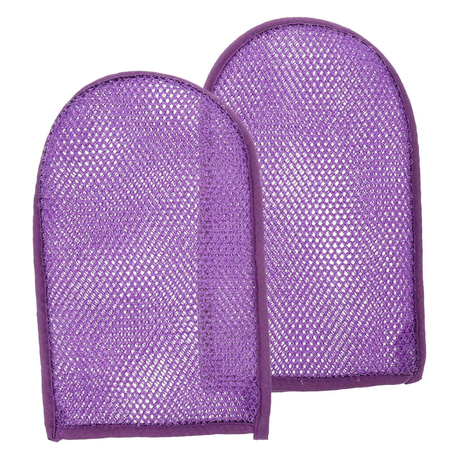 2 قطعة قفازات التقشير الغسيل فقاعات غنية طويلة الأمد مادة النايلون لتنظيف الجسم التقشير منظف الجسم