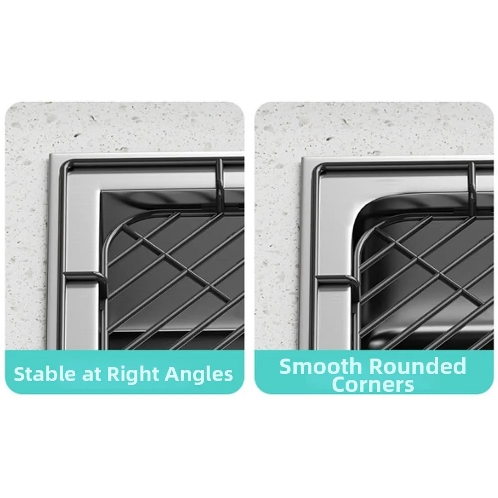 New Triangular Structure Sink Corner Rack Drainage Space Saving Sponge Holder Dishcloth Rack Sponge Storage