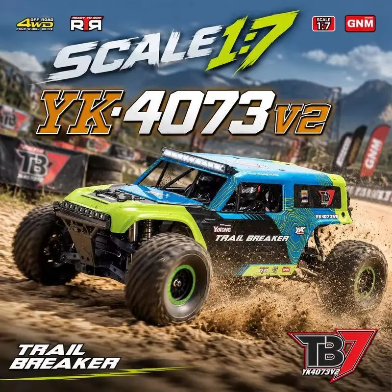 1/7 Yikong YK4073 V2 DB7 Rc Car Trail Breaker Brushless Desert Buggy OffRoad 4WD Vehicle XT60 With LED Light RTR Adult Gifts