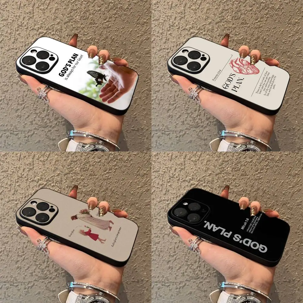 

God Plan Jesus Bible Verse Phone Case For iPhone 17,16,15,14,13,12,Pro,Max,Plus,E,SE4,Air,Mini Black Soft Box