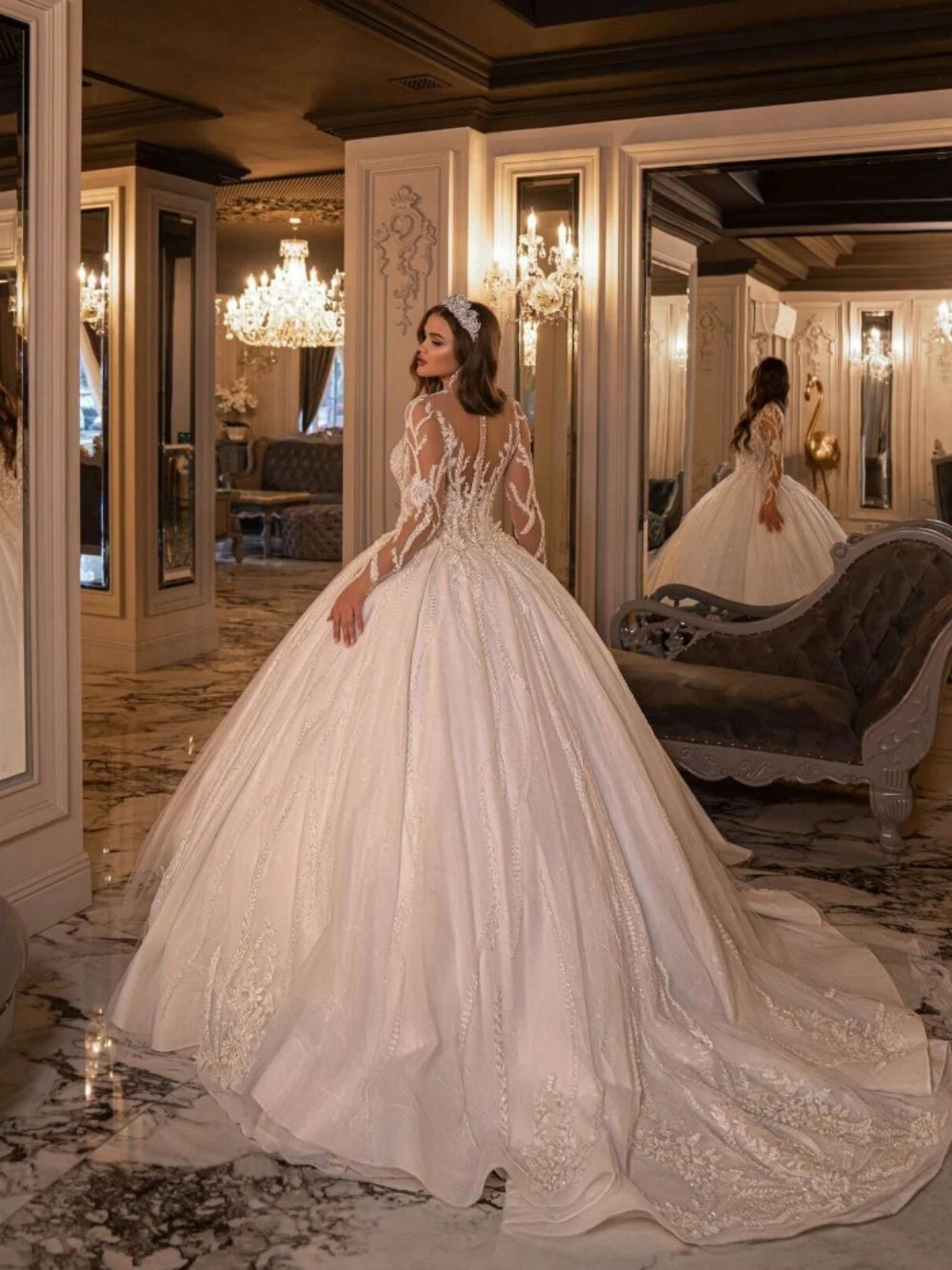 Robe de mariée avec appliques classiques, longue robe de mariée avec perles et paillettes, robe de Rhgracieuse, adaptée aux patients