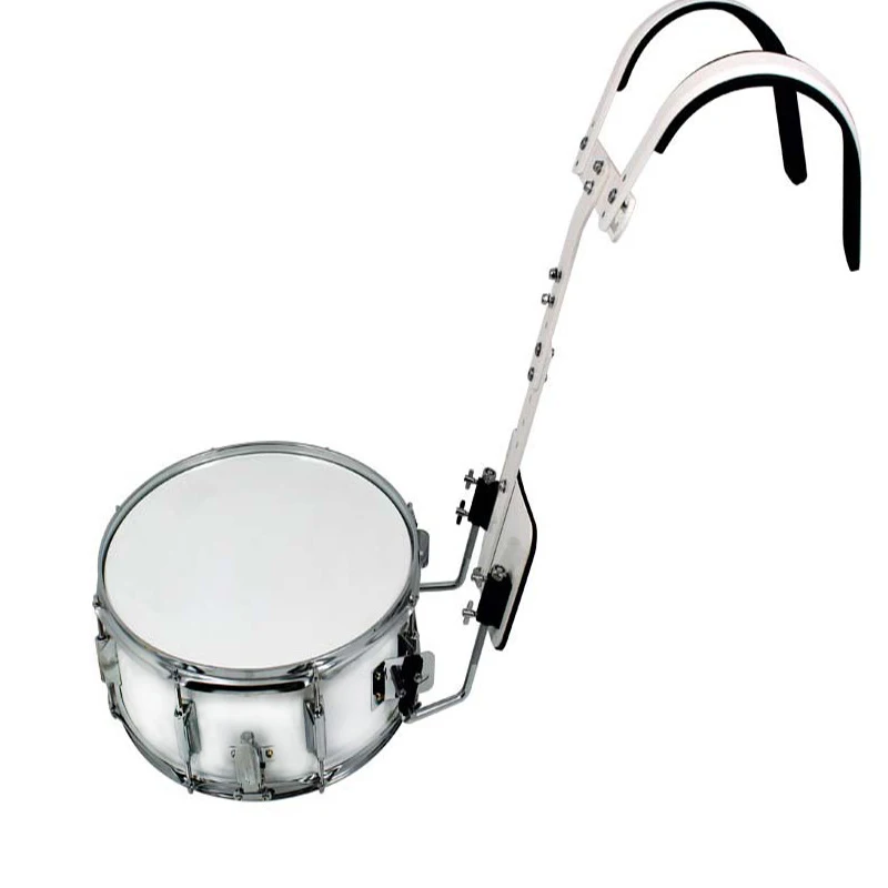 Advanced Students Snare Drum Set Wooden Drum Cavity Full Size Small Portable Style Marching Drum with Back Frame