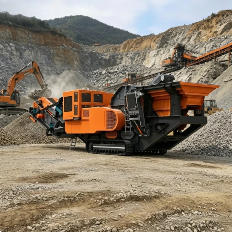 Customized Crawler Mobile Impact Crusher Plant with AC Motor Gear Core Components 80-360t/h Capacity Energy Saving