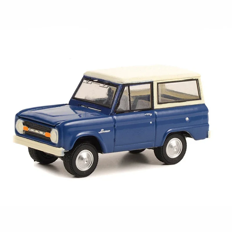 GreenLight Diecast 1:64 Scale 1966 Ford Bronco Travel Style Alloy Simulation Car Model Collection Display Toy