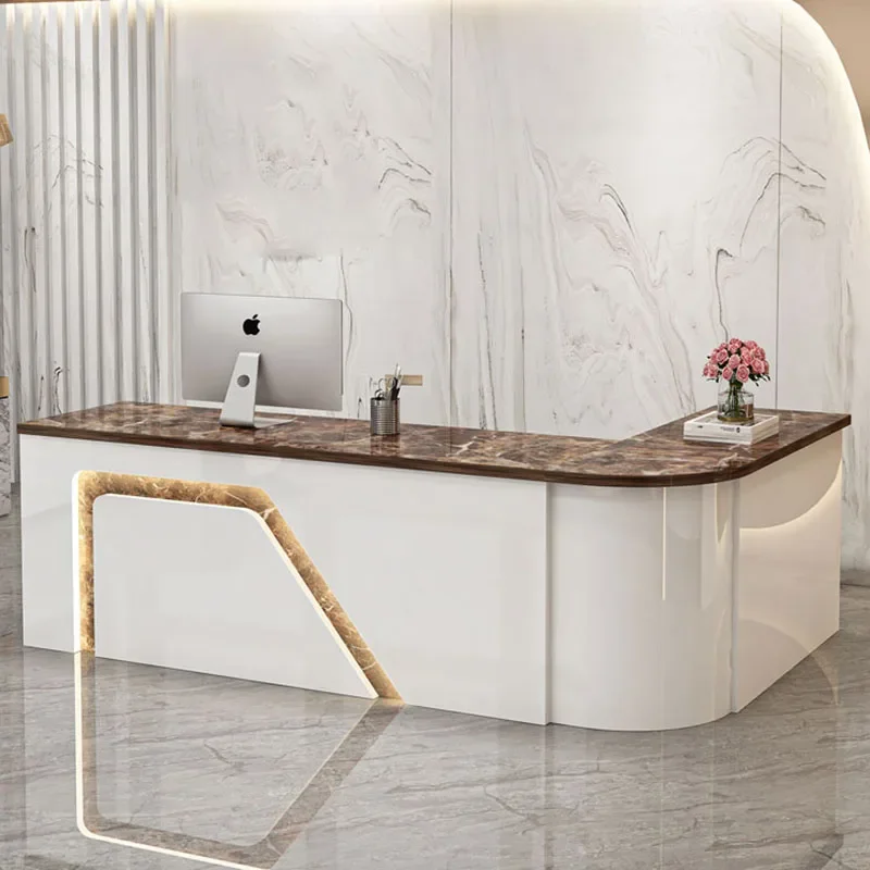 

Hair Salon Shop Cashier Counter Pulpit Bar Wooden Podium Pulpitos Register Counter Reception Small Mobile Bureau Shop Furniture