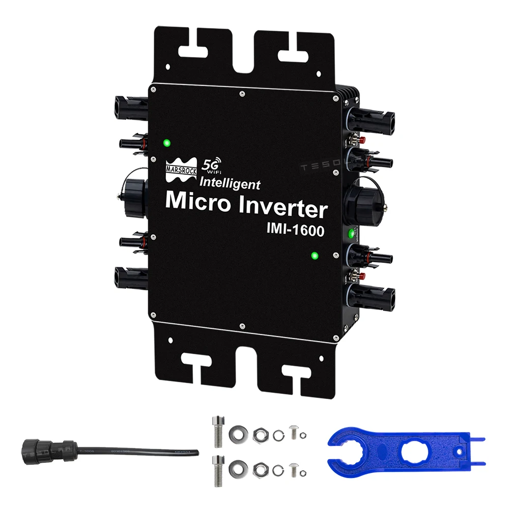 Imagem -02 - Inversor Micro Solar para Sistema On-grid Eletrodoméstico Função Wi-fi Mppt dc 2250v para ac 110v 120v 220v 230v 1600w