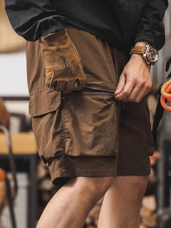 

Large Size 300 Pou American Sle Qui Dry Workwear orts Men's Retro Casual Pants Multiple kets Five-Quarter Pants