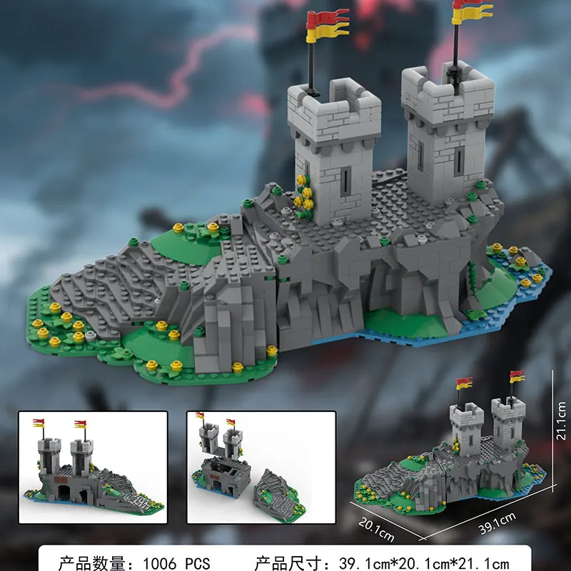 MOC183513 سلالم 207833 وسط 213079 توسيع تجميع الجسيمات الصغيرة اللبنات قلعة القرون الوسطى لعبة نموذج التوسع
