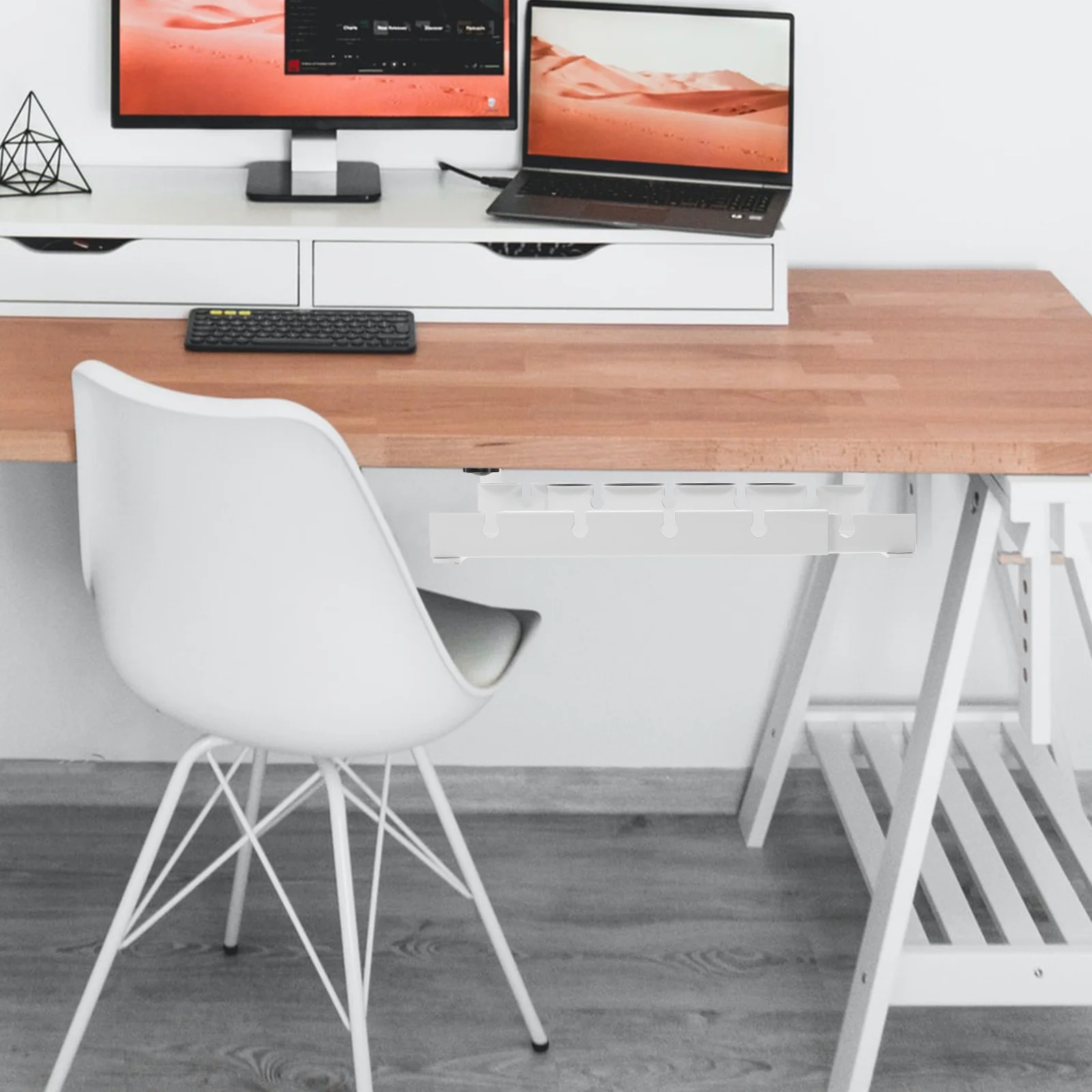 

Under Desk Cable Management Tray Durable Wire Organizer Office Cord Storage Rack for Tidy Workspace Cable Tray Under Desk