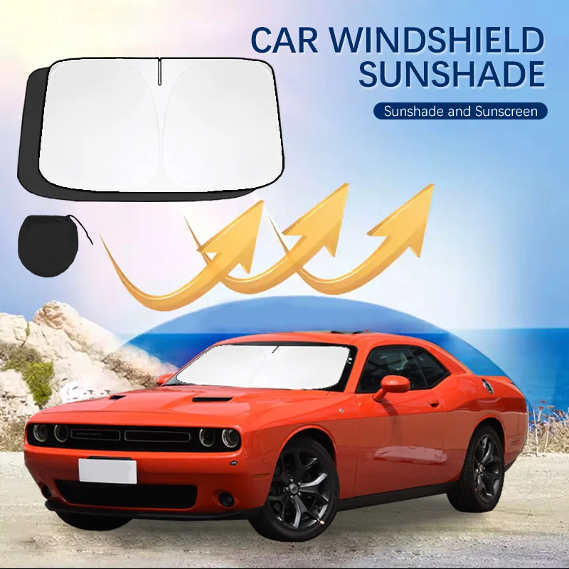 

Car Windshield Sun Shade Covers Front Window Sunscreen UV Parasol For Dodge Challenger SRT Scat Pack Summer Car Accessories