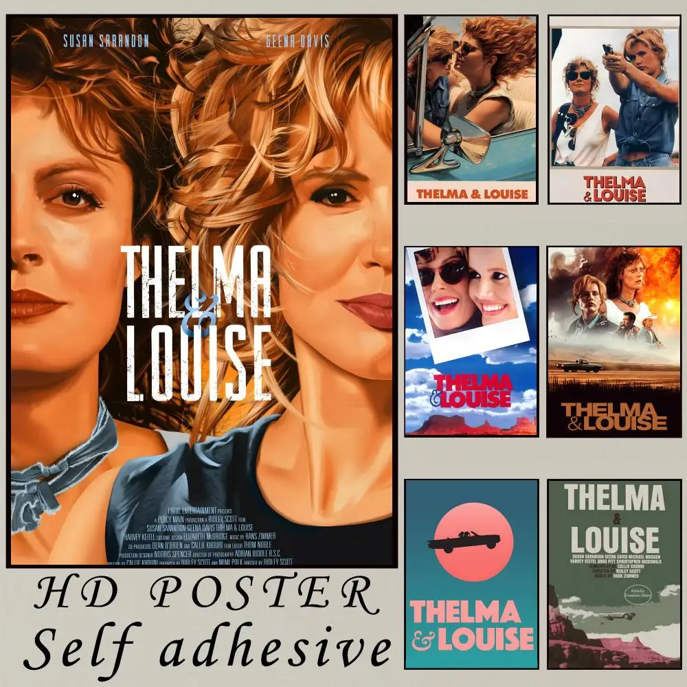 Póster clásico de la película T-thelma y L-louiseS, decoración artística de pared para habitación, pegatinas impermeables para decoración del hogar, Bar y dormitorio