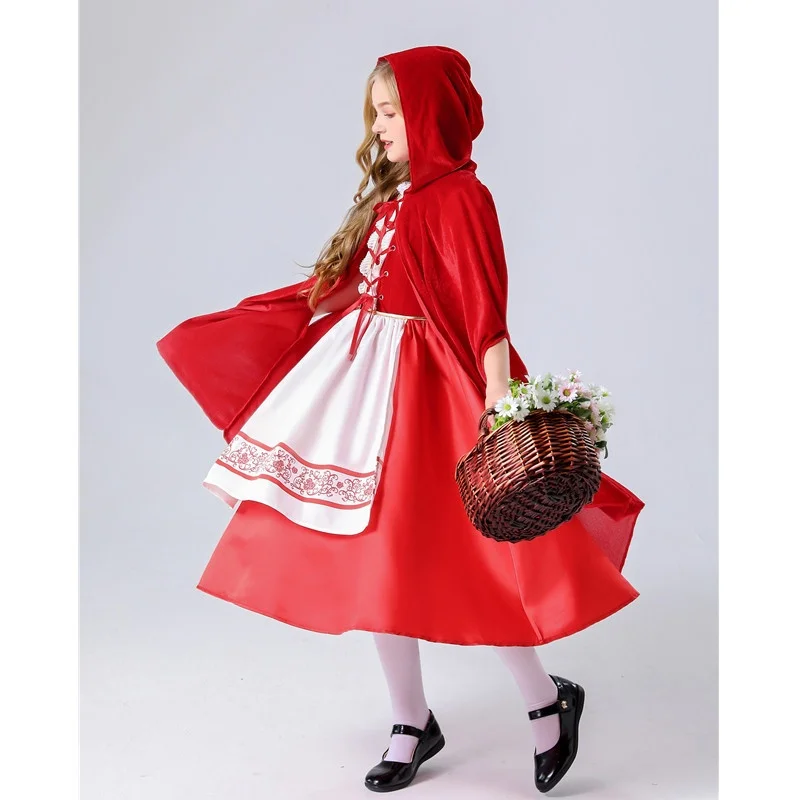 

Хэллоуин Косплей Пар Ночной Клуб Танец Фея Т Красная Шапочка Женский Костюм Для Батьев и Детей