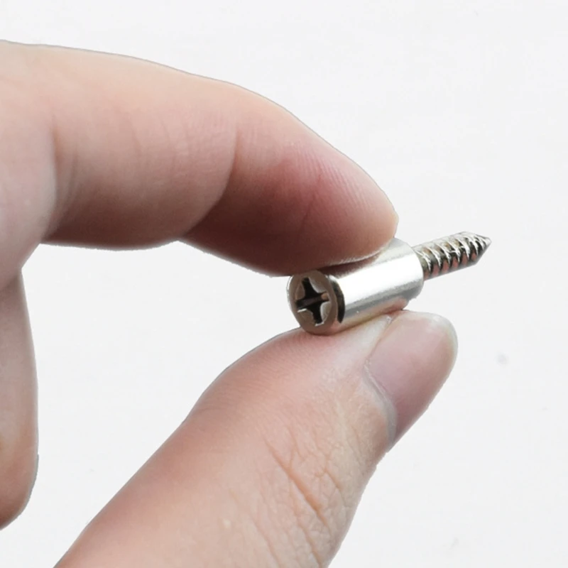 20Pieces Shelf Support Pegs Self-Tapping Screw Integrated Laminate Tray Spacer With Dust Cover for Cabinet Home-Kitchen