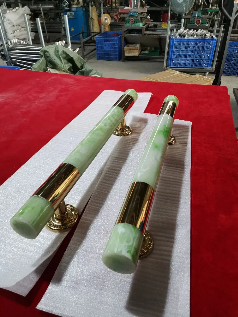 Jade Griff Glastür Griff Türgriff Kupfer Tür Kupfer