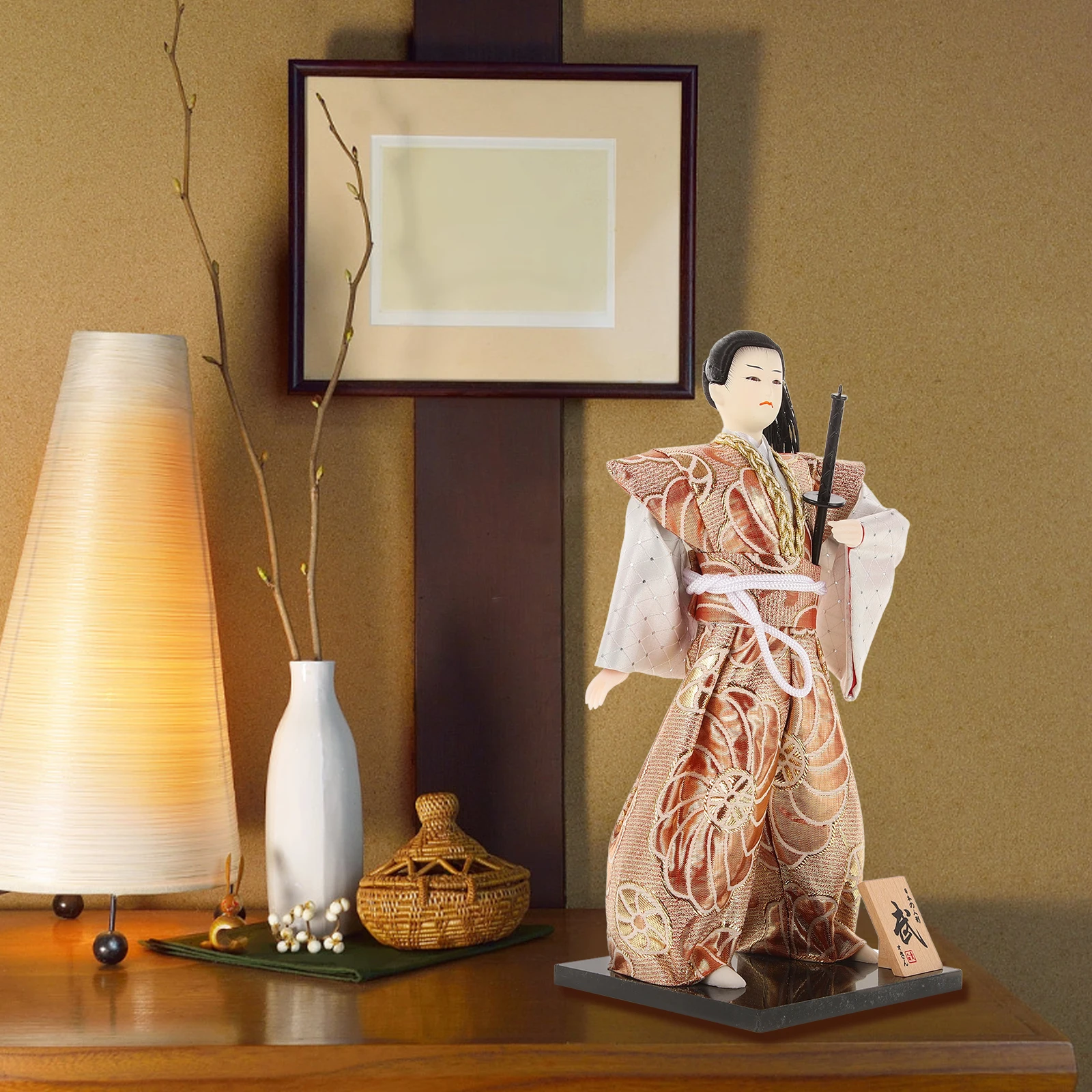 

Japanese Style Samurai naments Home Decor Figurines Statue Craft Bedroom Office Living Room Dorm Public Places Japanese