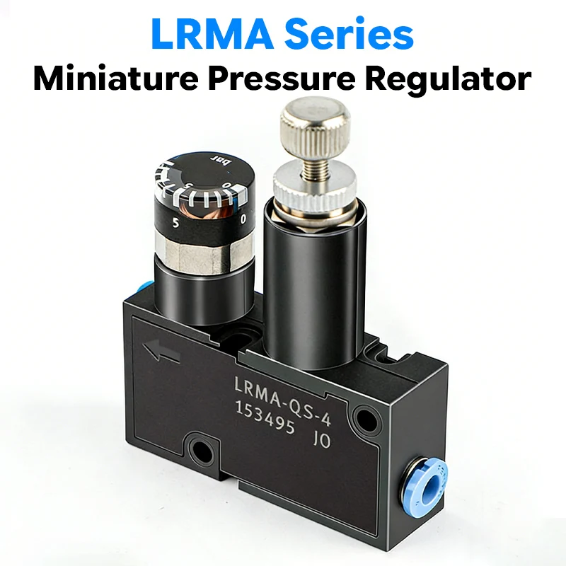 Válvula Reguladora de Pressão Miniatura FESTO Tipo LRMA Válvula de Alívio LRMA-QS-4 LRMA-QS-6 Válvula Pneumática de Regulação de Pressão