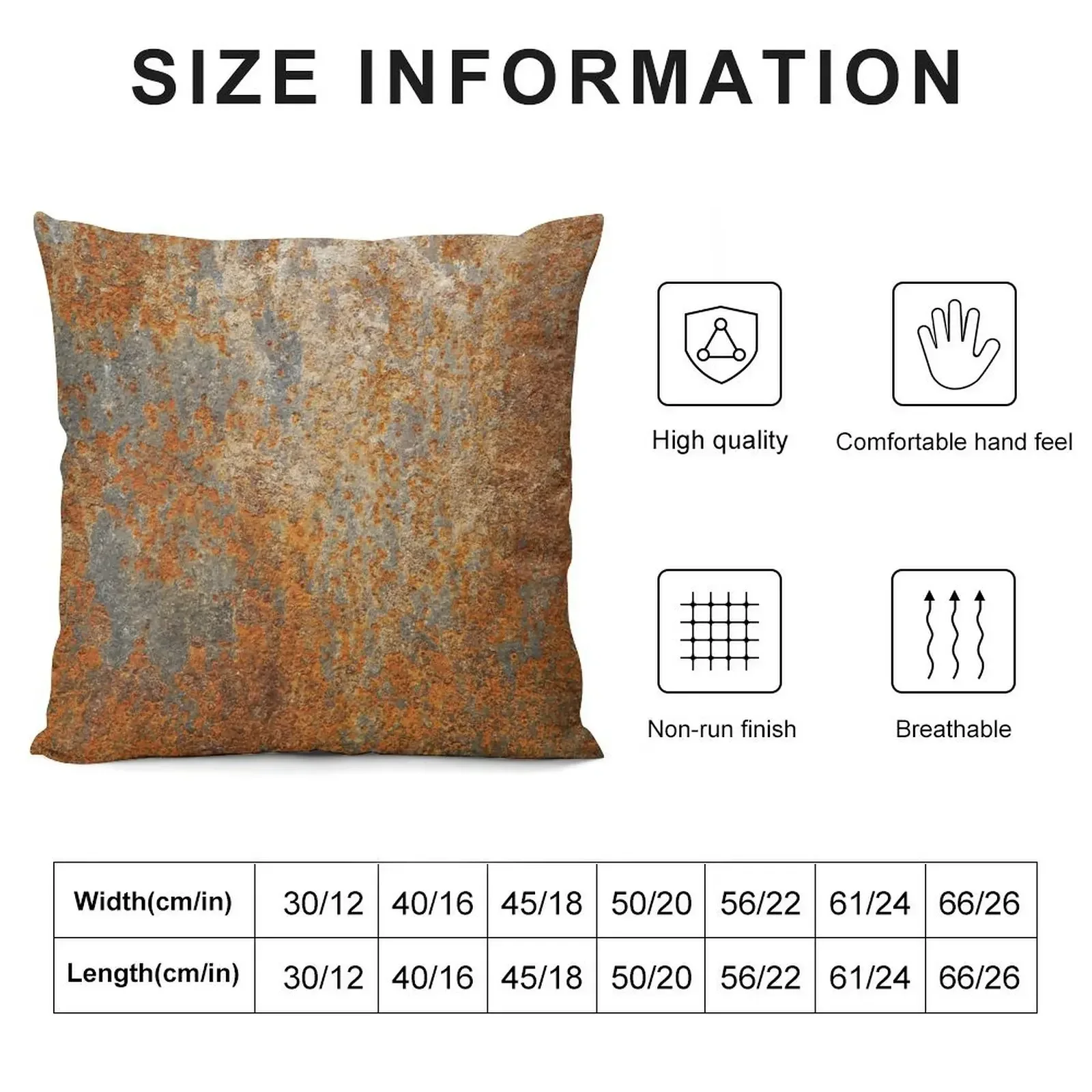 Rust Rusty Texture Throw Pillow Bed pillowcases Embroidered Cushion Cover Cushion Cover Set pillow