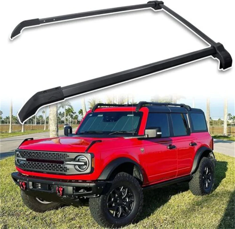 

Fits for 2021-2023 Ford Bronco Hard Top 2 D 4D Roof Rail Roof Racks Cross Bars