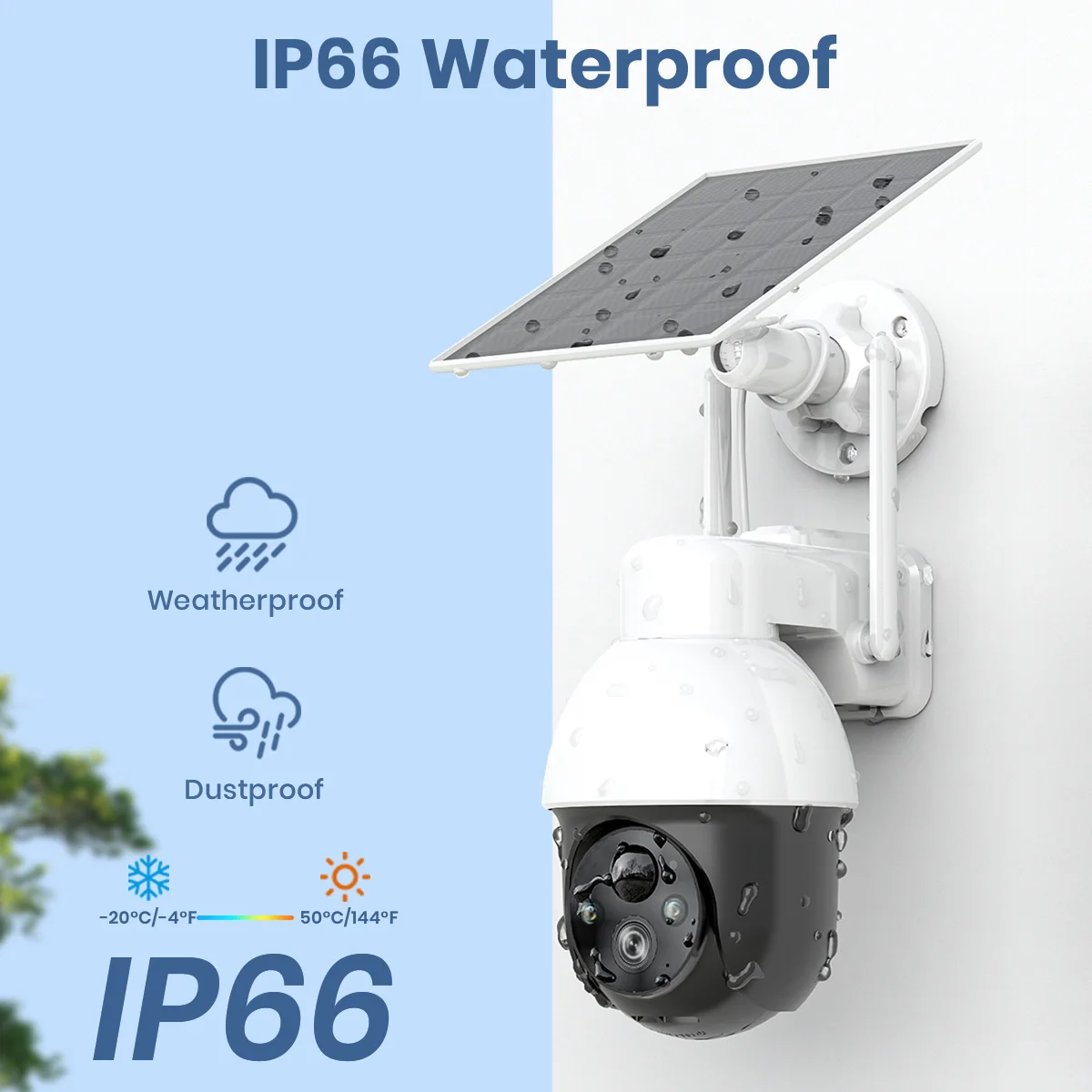 AOSU 3MP PTZ كاميرا الأمن الشمسية المدمج في بطارية لاسلكية 2.4Ghz WIFI كاميرا PIR AI كشف 2-Way الصوت كاميرا تلفزيونات الدوائر المغلقة في الهواء الطلق