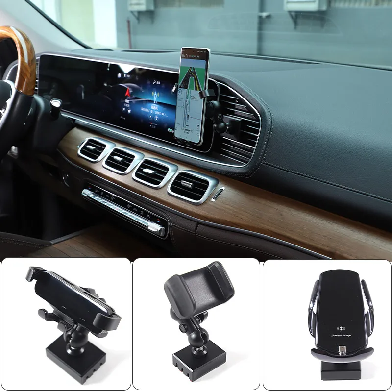 For Mercedes-Benz GLE GLS 2020-2023 Car Central Control Mobile Phone Bracket GPS Navigation Bracket Seat Interior Accessories