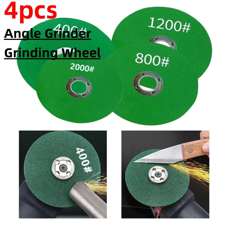 

4pcs Angle Grinder Grinding Wheel 400-2000 Mesh Angle Grinder Cutting Grinding Disc Polishing Tool Power Tool Accessories
