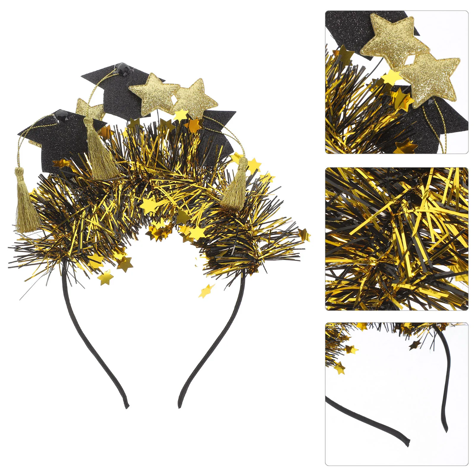 Grad อุปกรณ์เสริมผมหมวกหมอ Headdress Graduation ตกแต่งพู่ Hairband แถบคาดศีรษะ