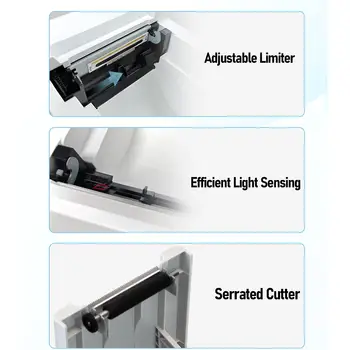 Termotiskárna s USB a Bluetooth, termální štítky, tiskárna účtenek, tiskový stroj, rychlost 100 mm/s pro restaurace, obchod s oblečením 10 nejlepší prodej 100mm termální tiskárna - №1