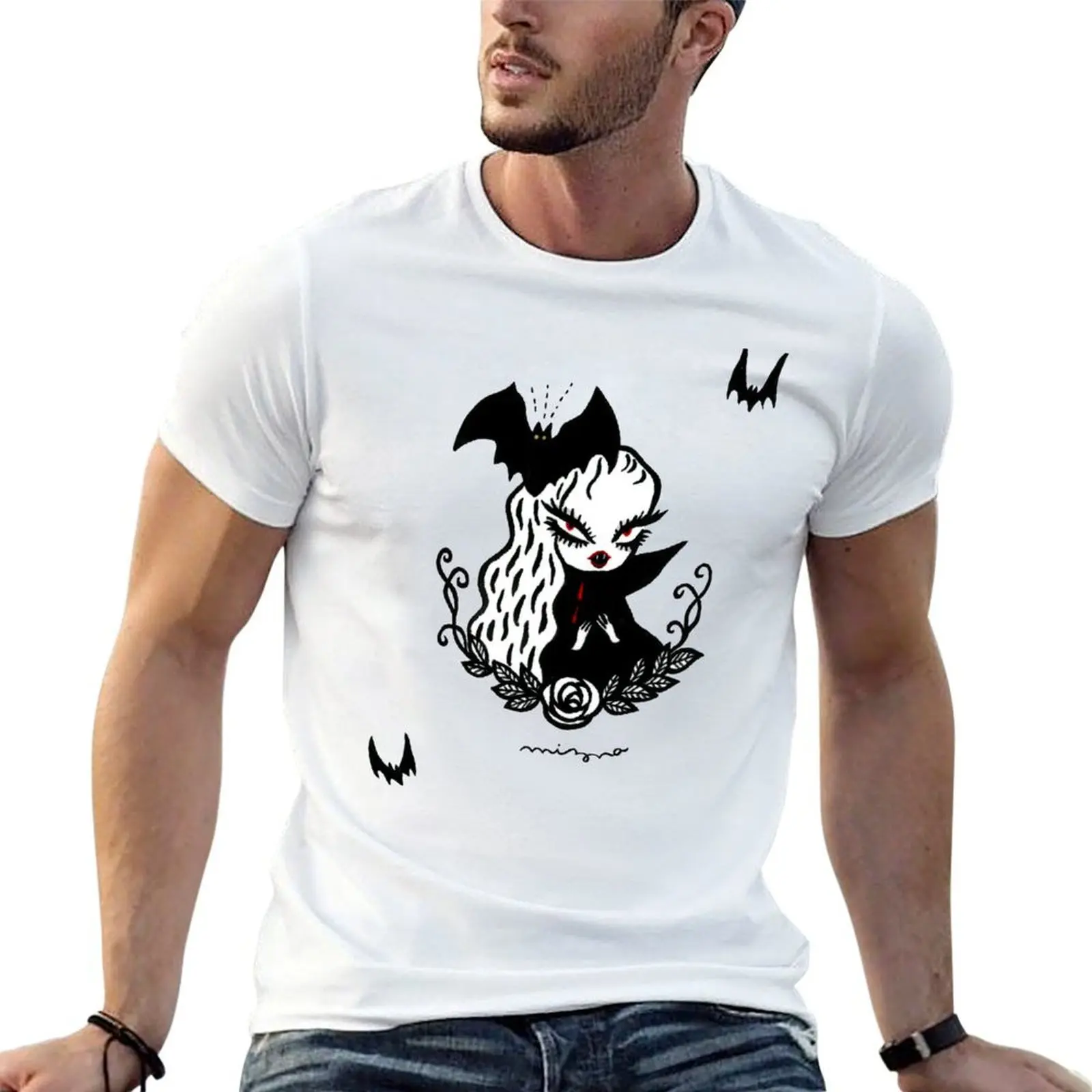 

Lady Vamp - for lighter color T-Shirt t shirt for man 100 percent cotton anime t shirts oversize T-Shirt