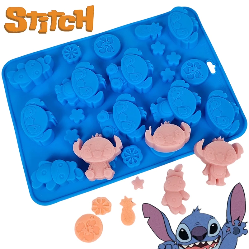 

Силиконовая форма для льда Disney Stitch, 3D-форма для шоколада, форма для сыра и желе ручной работы, инструмент для украшения тортов и выпечки своими руками