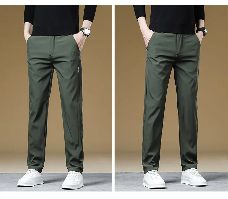 Herren-Herbst-Winter-Hose, dick, warm, Business, gerade geschnitten, lässig, modisch, koreanischer Fleece-Stil, schwarz, grau, Baggy, Y2K-Hose, vielseitig einsetzbar – Detail 27