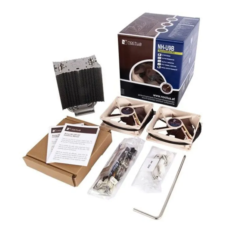 Imagem -03 - Noctua Nh-u9b Se2 Tubos de Calor Ventiladores Duplos Suporte para Lga1156 1155 1150 Lga1366 Nf-b9 x2