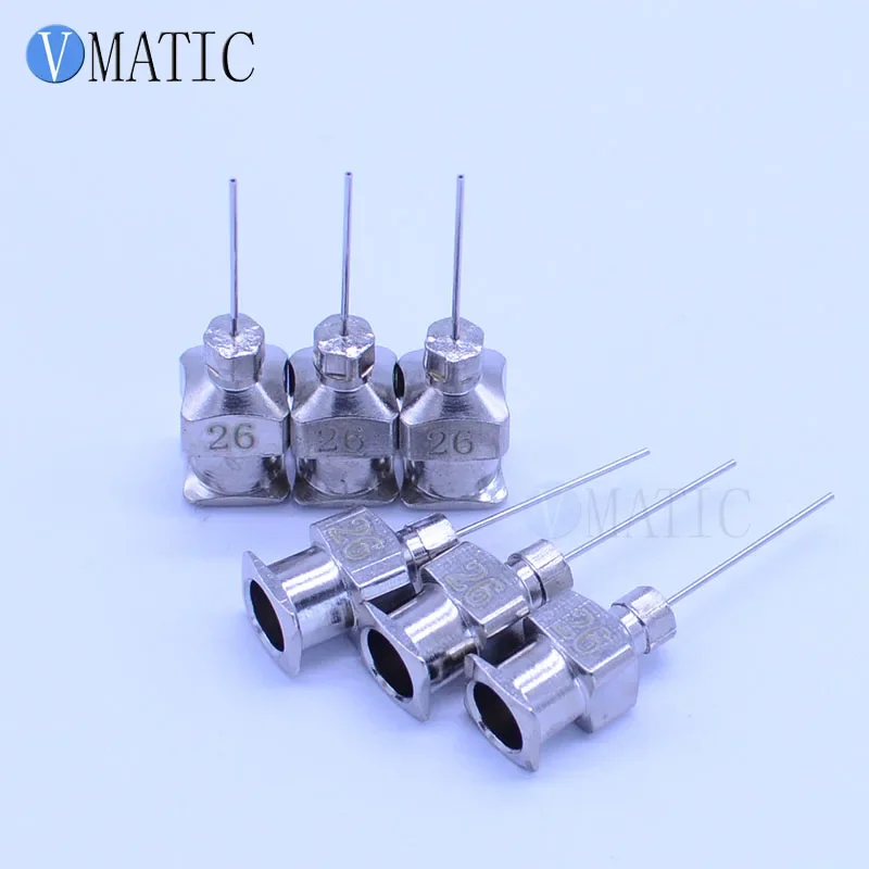 Free Shipping 12Pcs 1/2 Inch Needle Tip Length 26G Stainless Steel Epoxy Glue Dispensing Needles