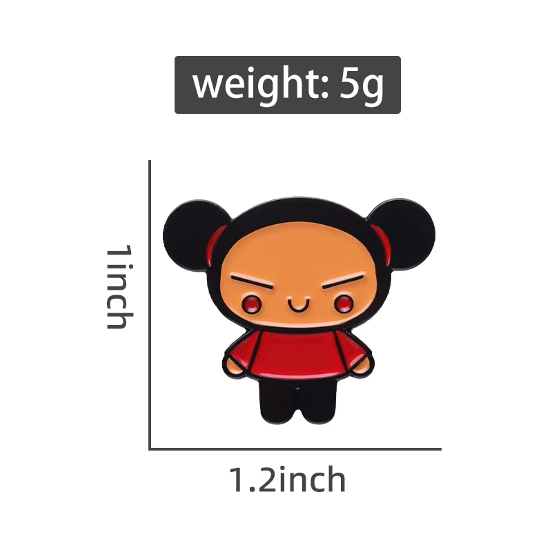 Cute Character Enamel Pin Popular Cartoon Star Online Anime China Doll Hard Brooch Lapel Badge Jewelry Accessory Gifts For Women