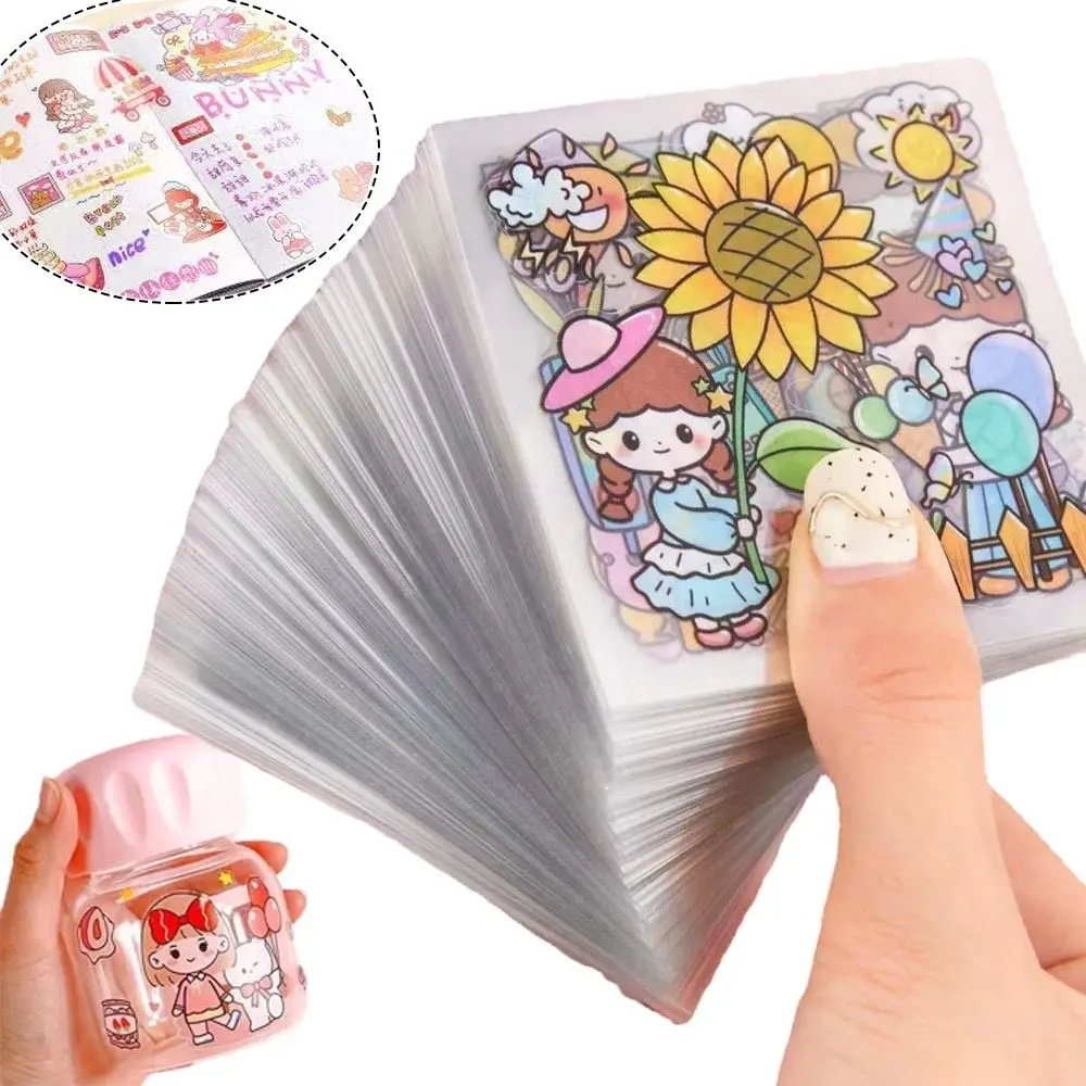 10/20/50Pcs Waterproof Water Cup Stickers Transparent Cute Cartoon Patterns Notebook Decoration Scrapbook Decor DIY