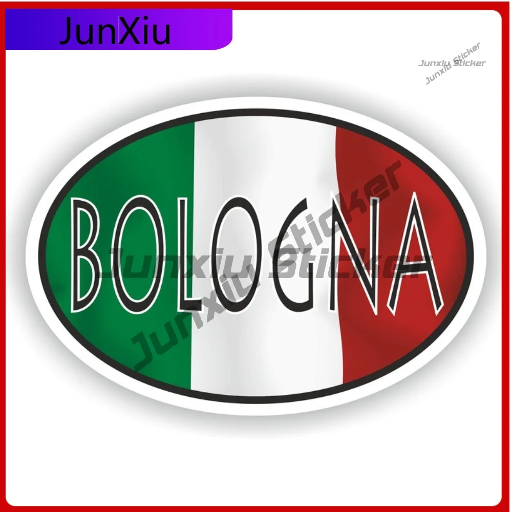 Bologna Italy Trendy Truck UV Resistant Decal Accessory Boat Bumper Weatherproof Decoration Oval Cute Truck Cool Fade Emblem
