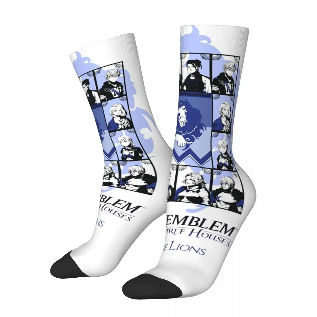 

Harajuku Women Men Fire Emblem Three Houses Theme Socks Crest of Flames Accessories Middle Tube Socks Super Soft Best Gift Idea