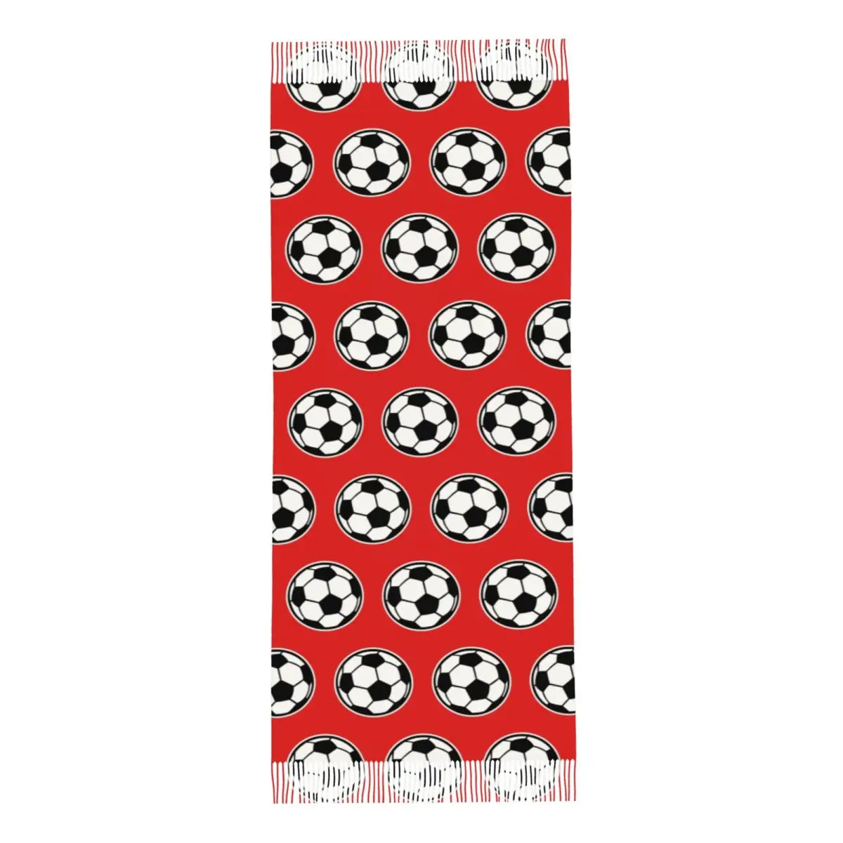 Soccer Ball Football Icon Scarf Tassel Scarves for Women Soft Warm Shawls and Wraps Long Fall Winter Shawl Wrap